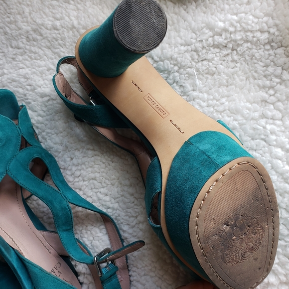Vince Camuto suede Teal Platform Sandals - Picture 4 of 7